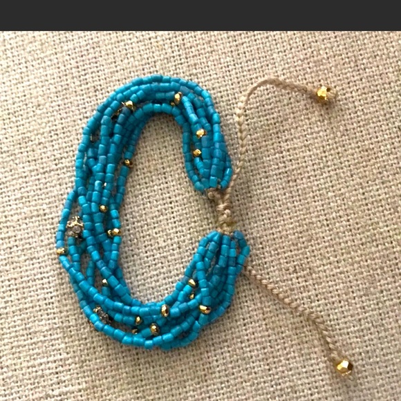 Multiple strand vintage turquoise adjustable bracelet - Picture 3 of 3